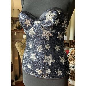 NWT Intimissi Bustier corset top. 

Navy blue sequin. 

Size small.